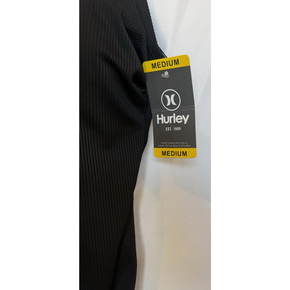 Womens Hurley One Piece Ribbed Swimsuit UPF 50+ Size M Minimalist Modest‎ NWT - Picture 5 of 9